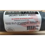 Na*Kyrsie Meats Summer Sausage packaged with label